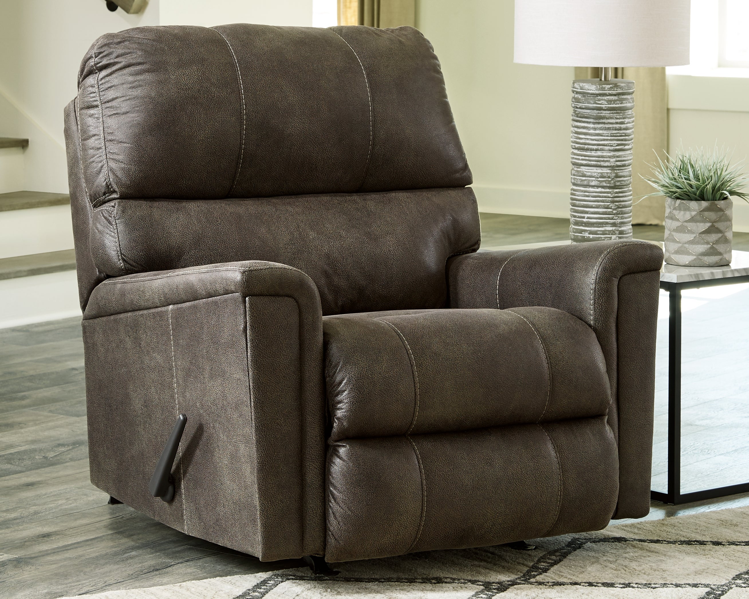A2Z Furniture - Ashley Furniture - Navi Living Room - Rocker Recliner / Smoke - 9400225