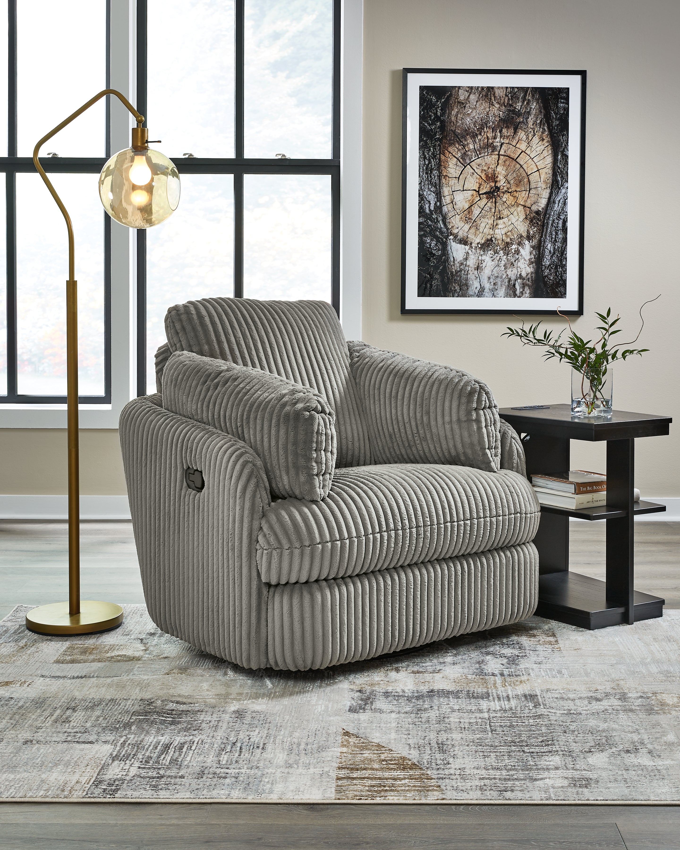 A2Z Furniture - Ashley Furniture - Tie-Breaker Living Room - Swivel Glider Recliner / Ivory - 9490261