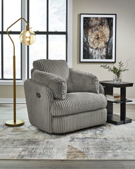 A2Z Furniture - Ashley Furniture - Tie-Breaker Living Room - Swivel Glider Recliner / Ivory - 9490261