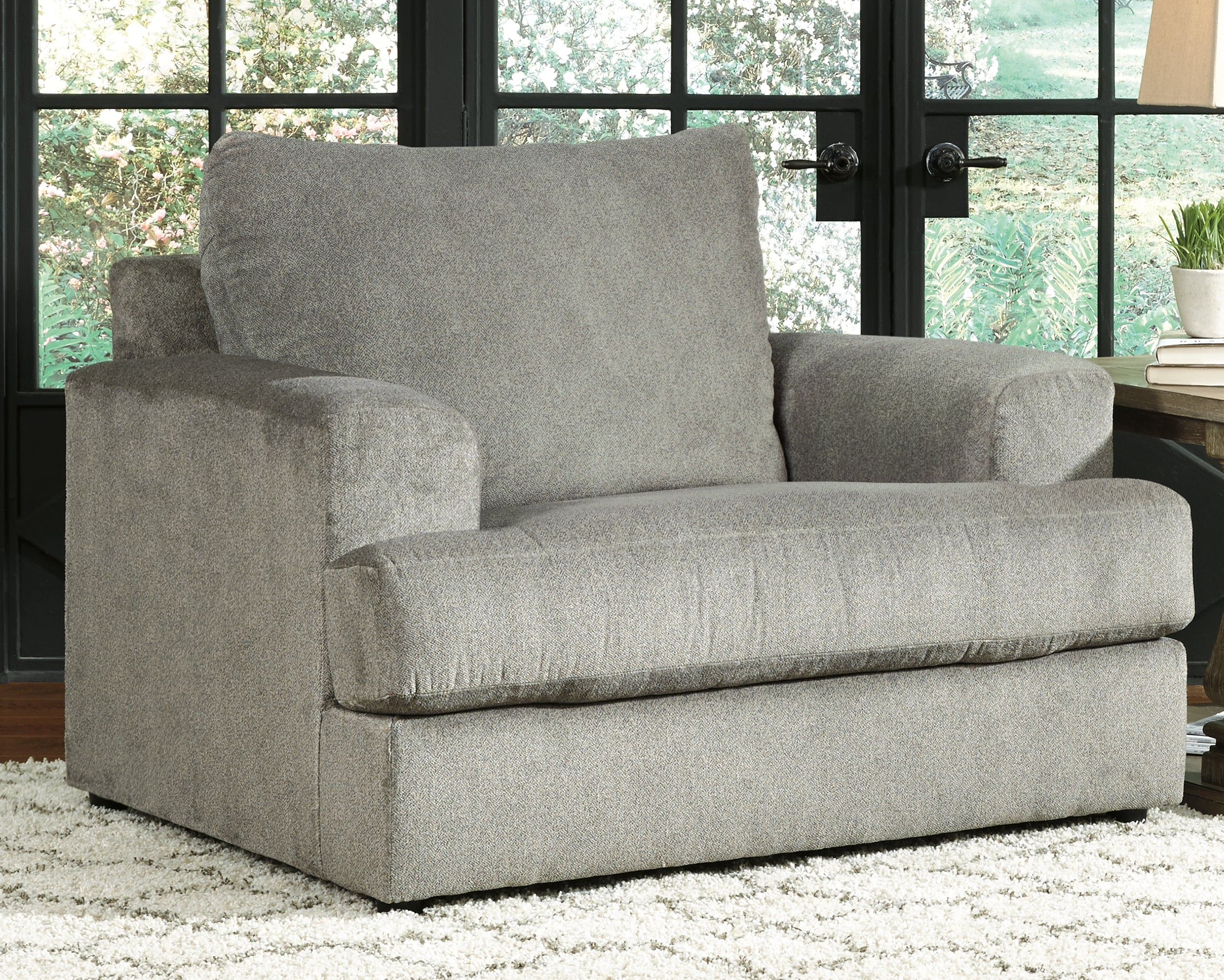 A2Z Furniture - Ashley Furniture - Soletren Living Room - Chair and a Half / Ash - 9510323