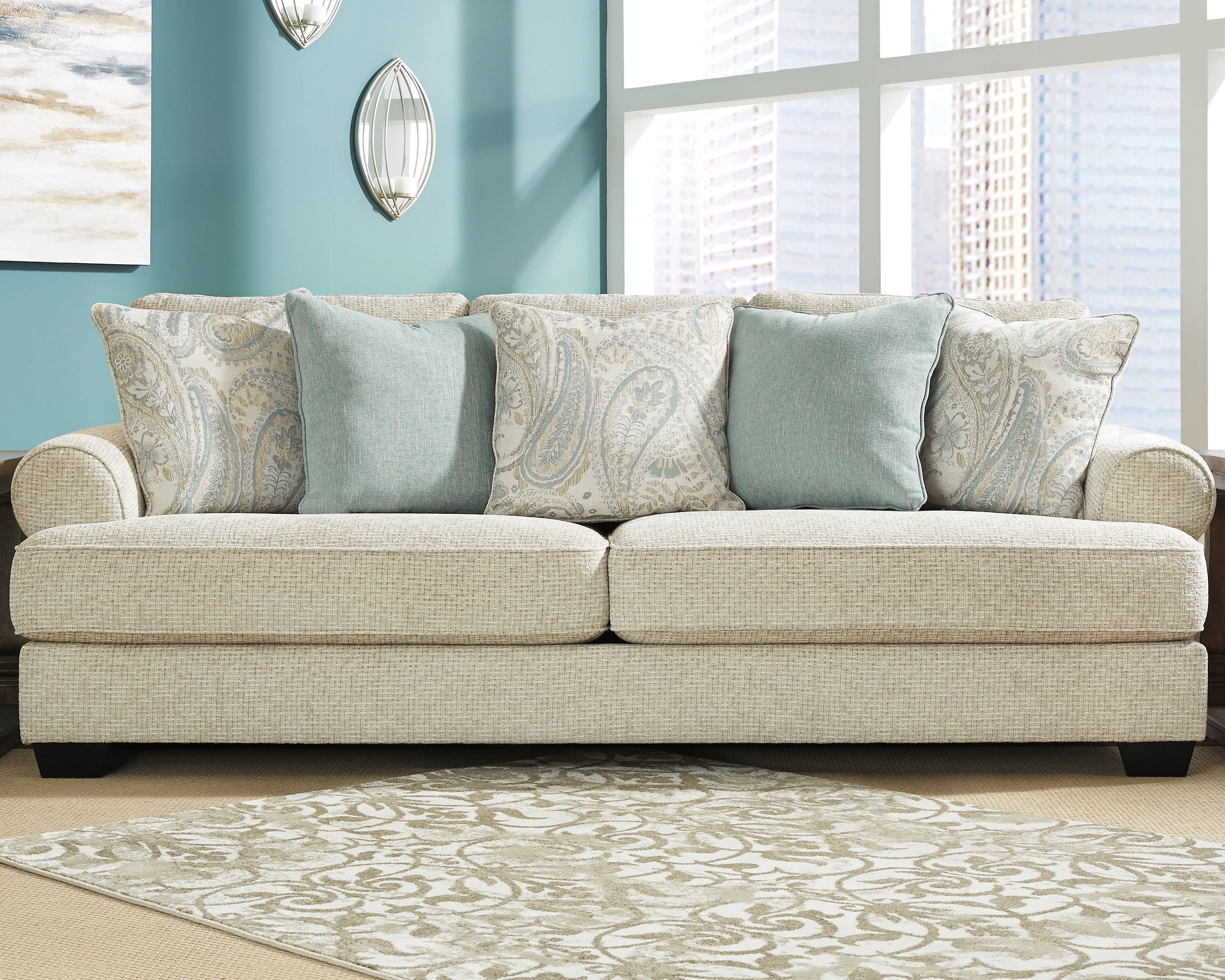 A2Z Furniture - Ashley Furniture - Monaghan Living Room - Sofa / Sandstone - 9620538