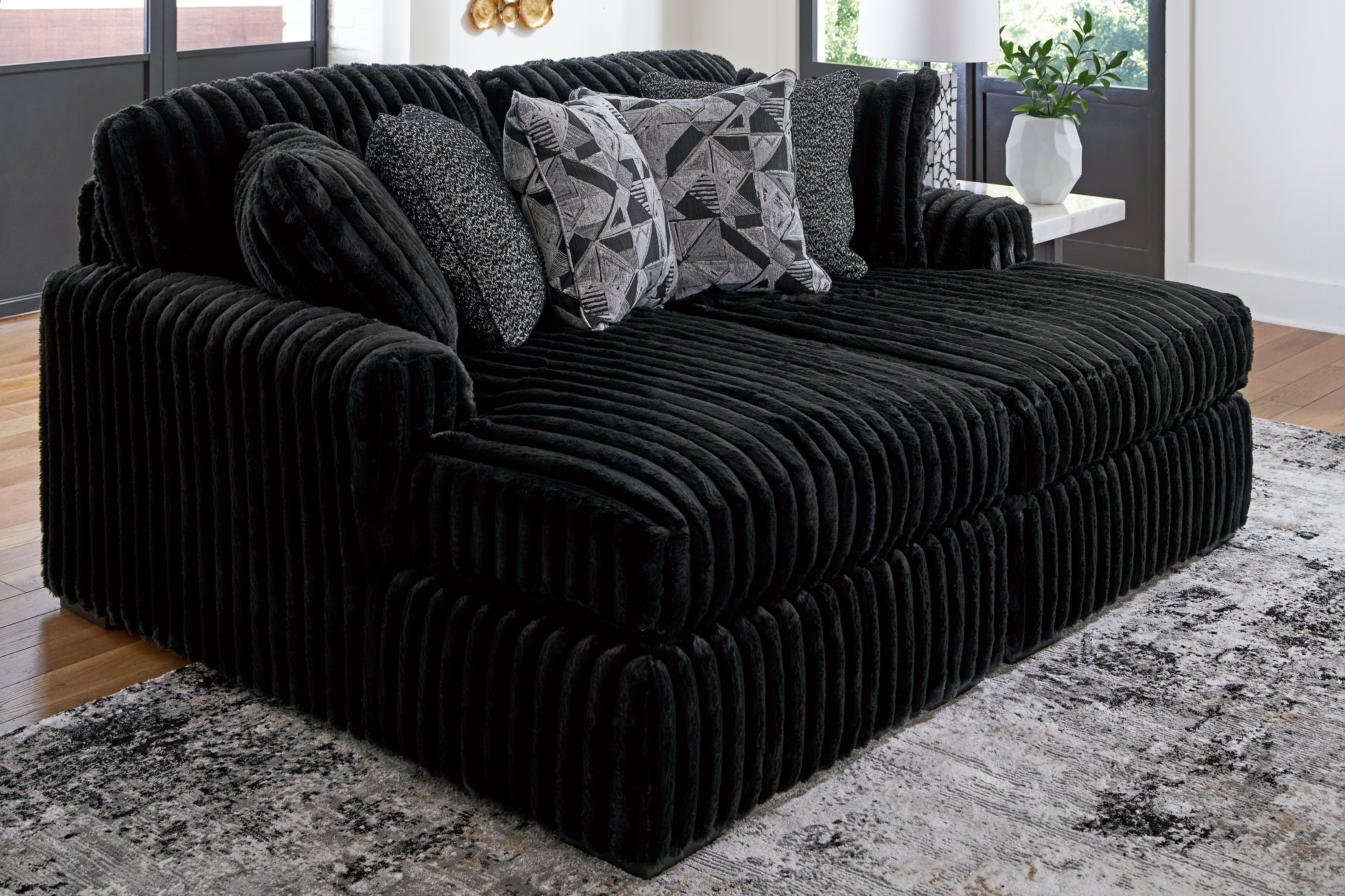 A2Z Furniture - Ashley Furniture - Midnight-Madness Sectional - RAF Super Chaise / Onyx - 98103S8
