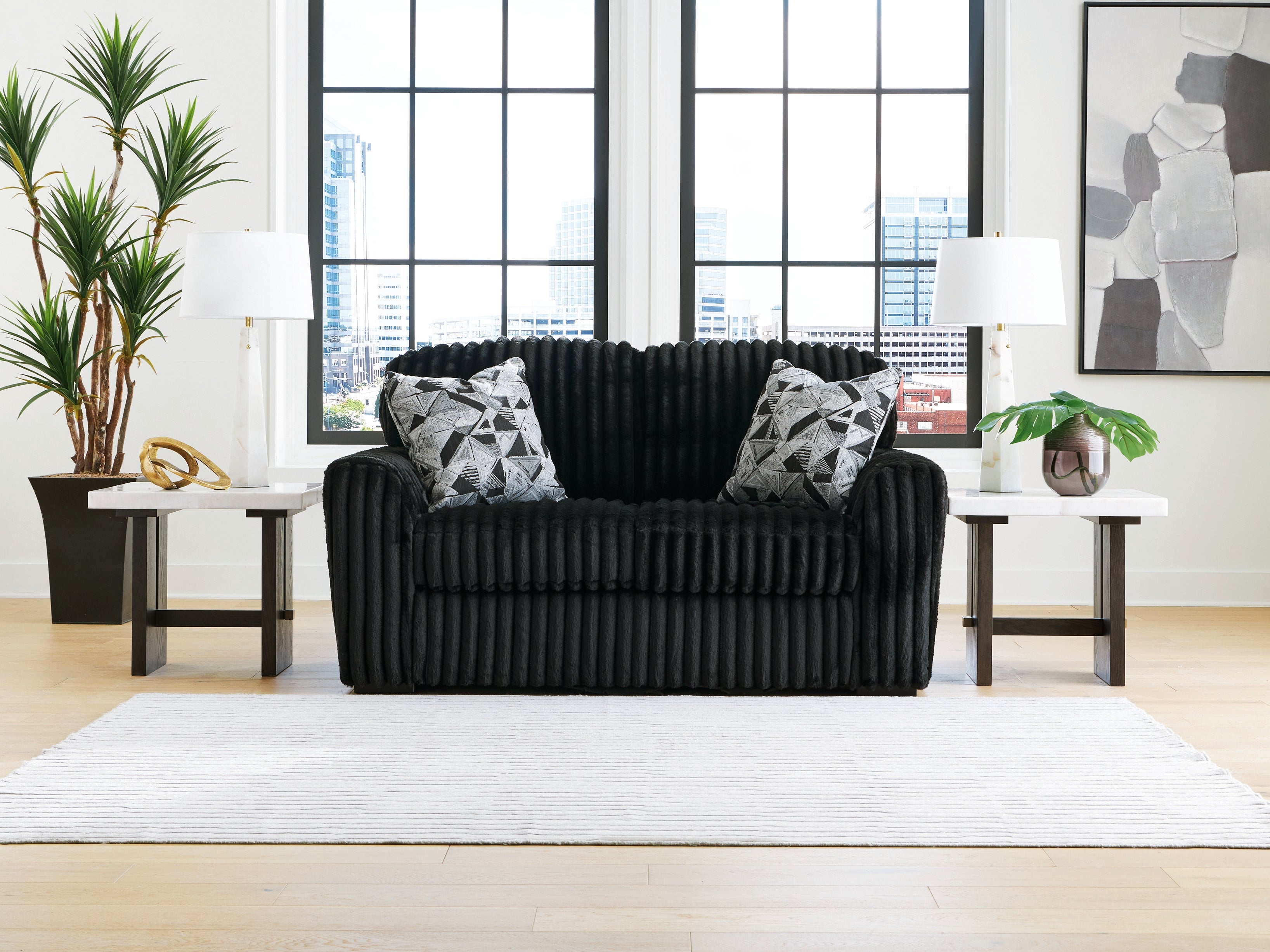 A2Z Furniture - Ashley Furniture - Midnight-Madness Living Room - Loveseat / Onyx - 9810335