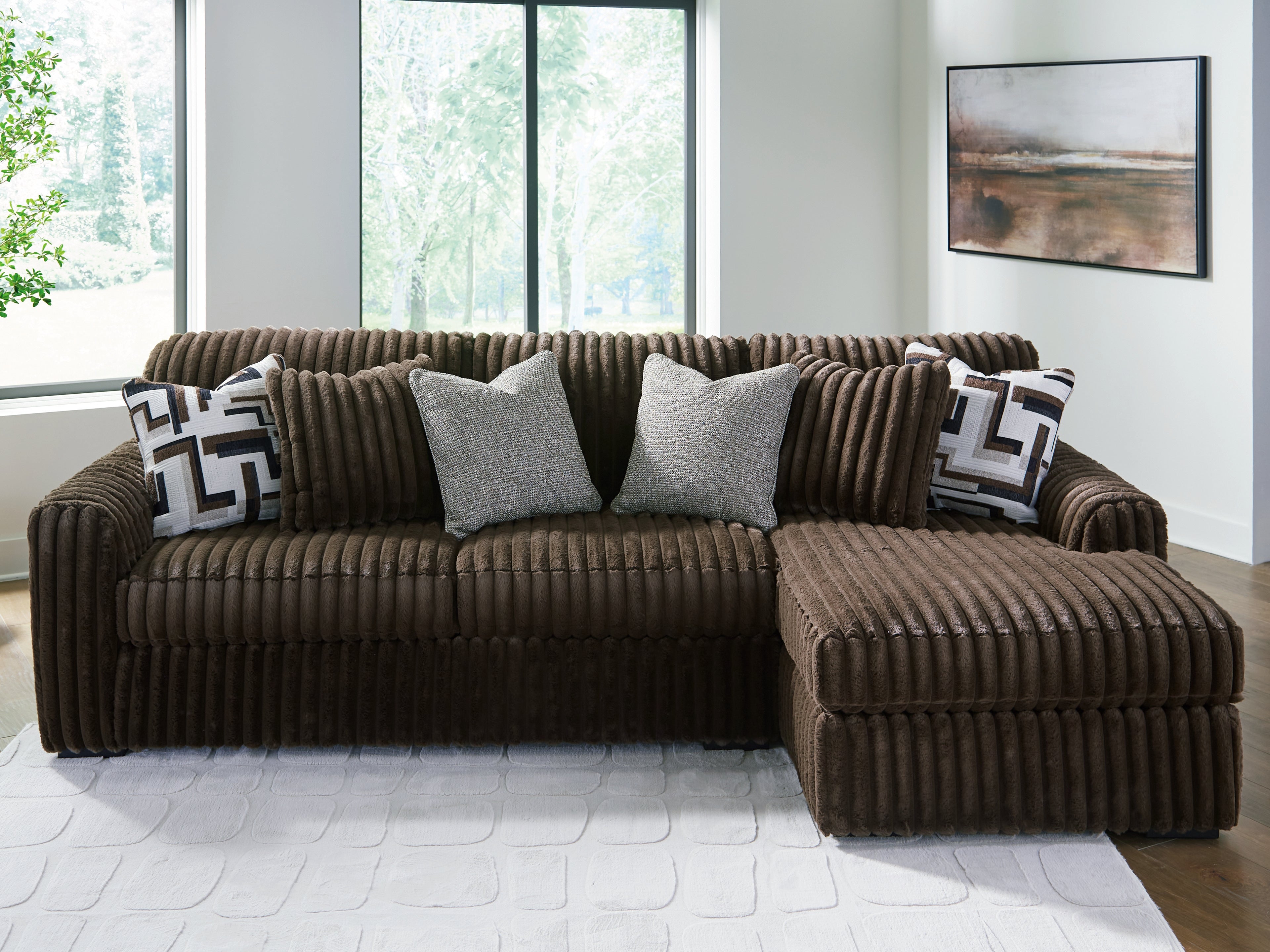 A2Z Furniture - Ashley Furniture - Midnight-Madness Sectional - LAF 2-Piece Sectional Sofa with Chaise / Chocolate - 98104S2