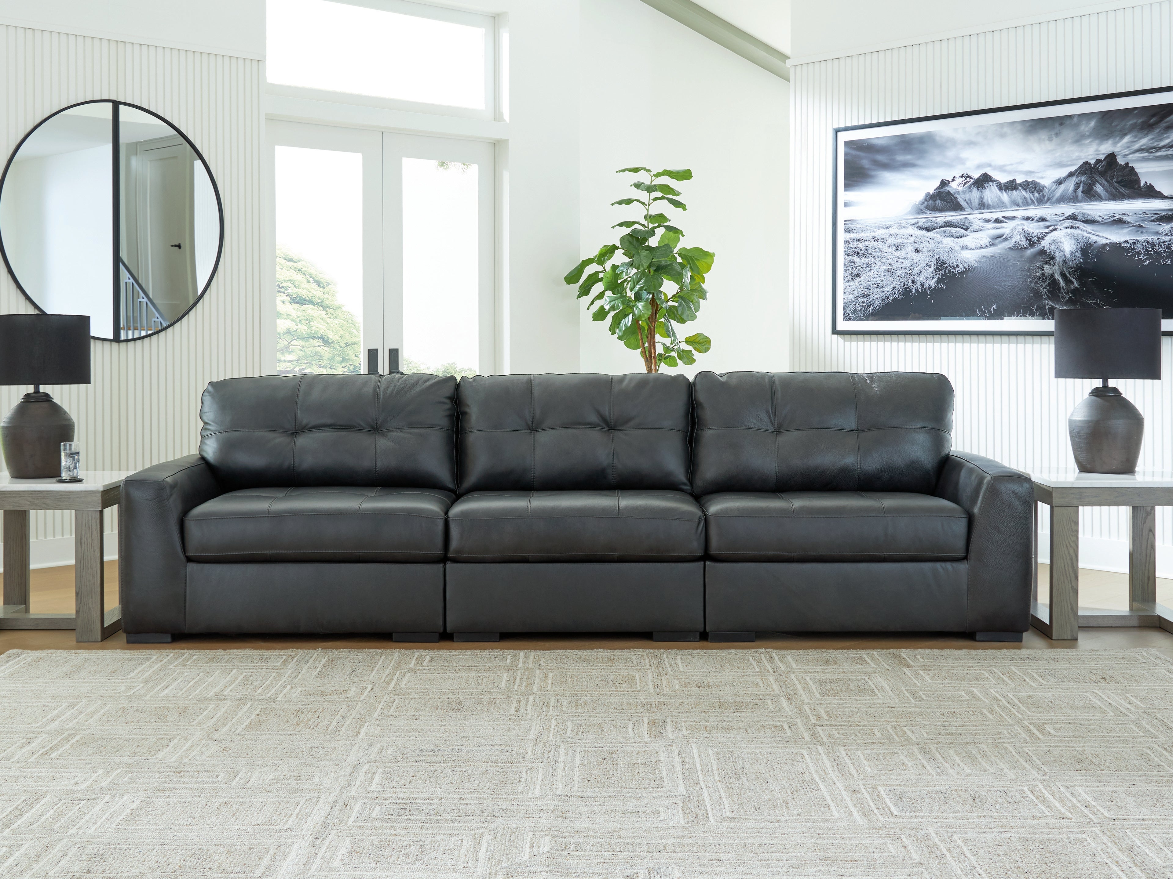 A2Z Furniture - Ashley Furniture - Brindley Pier Sectional - RAF 3-Piece Sectional Sofa / Fog - 99503S2