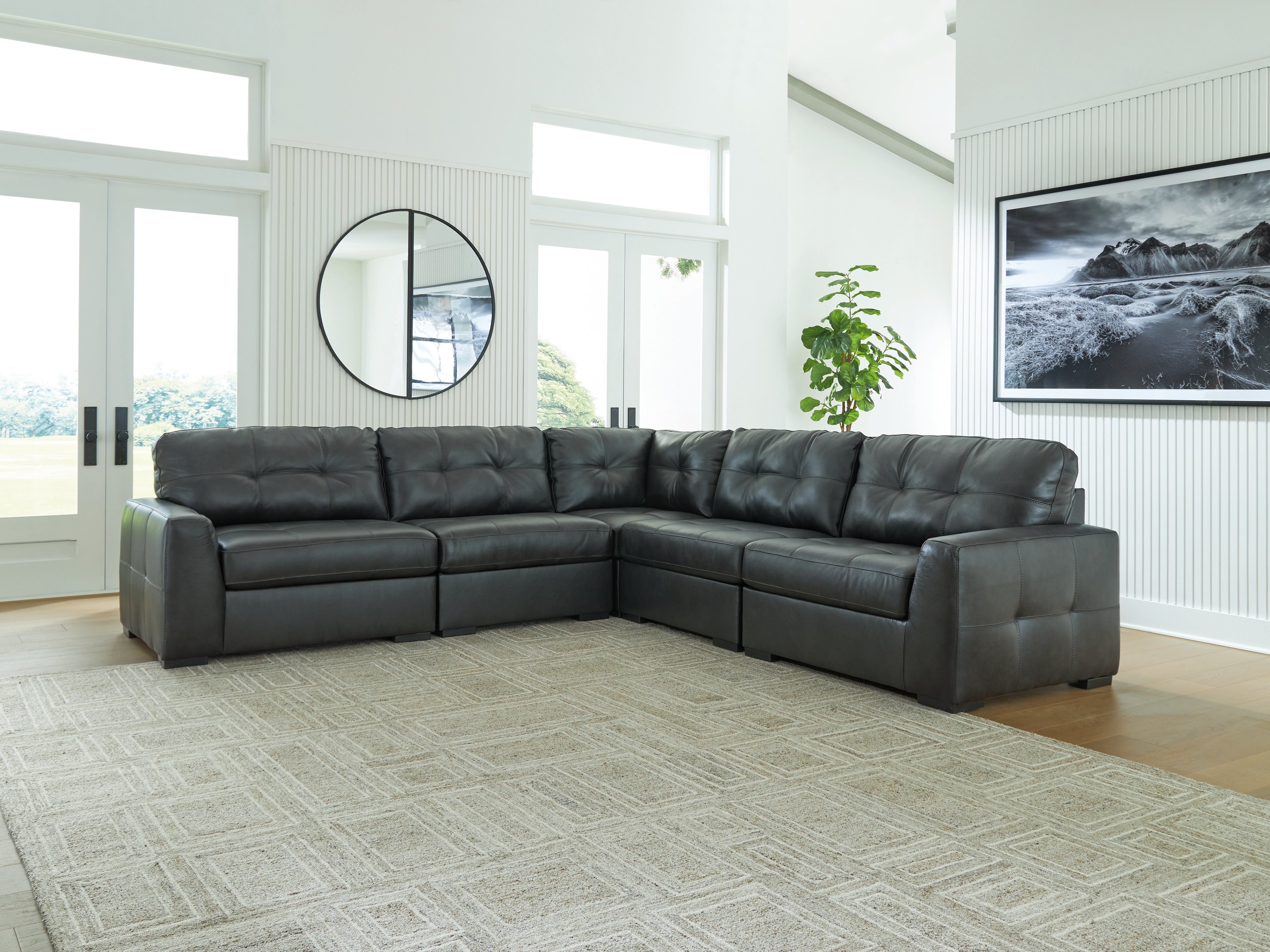 A2Z Furniture - Ashley Furniture - Brindley Pier Sectional - RAF 5-Piece Sectional / Fog - 99503S3