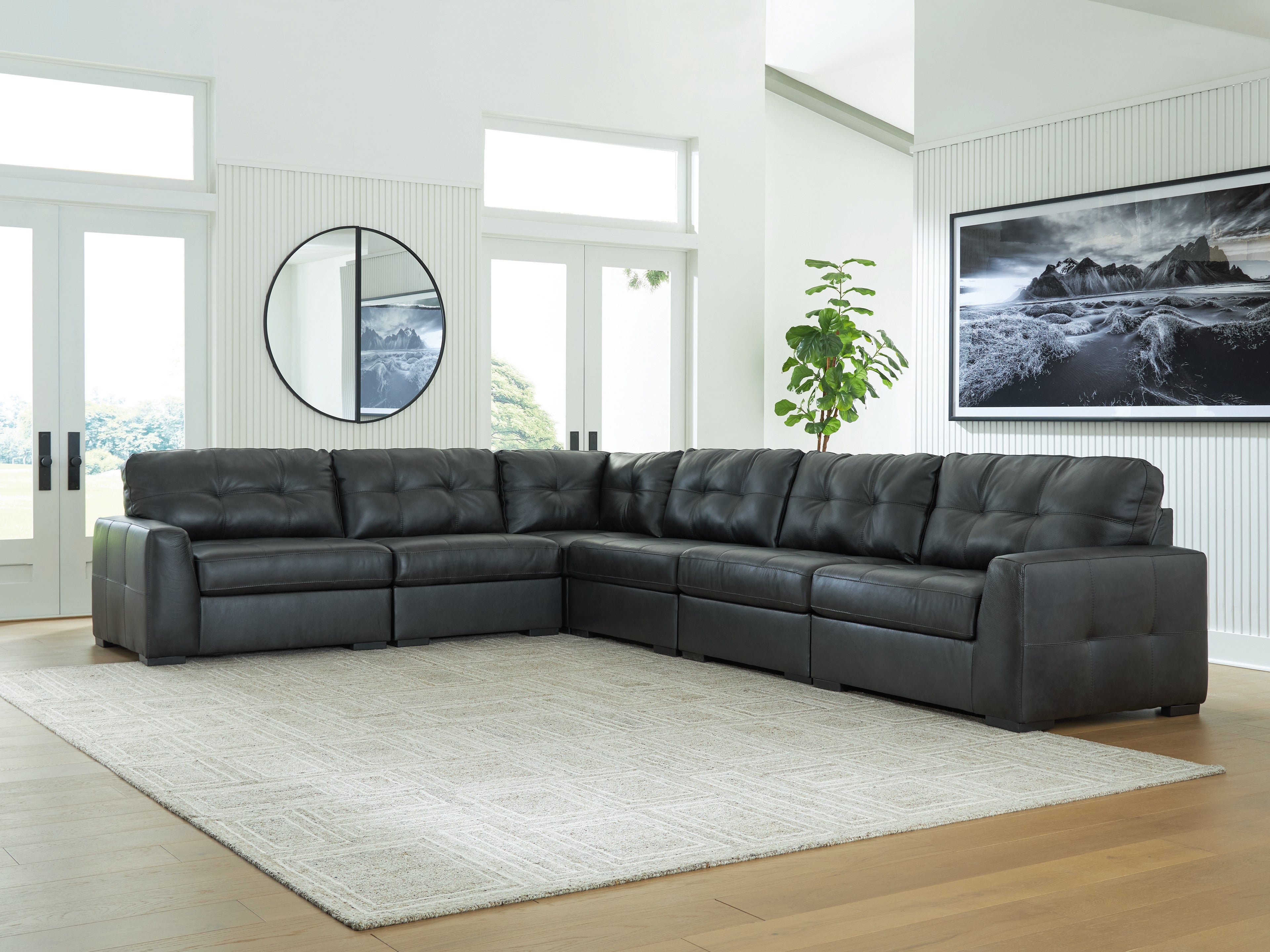 A2Z Furniture - Ashley Furniture - Brindley Pier Sectional - RAF 6-Piece Sectional / Fog - 99503S5