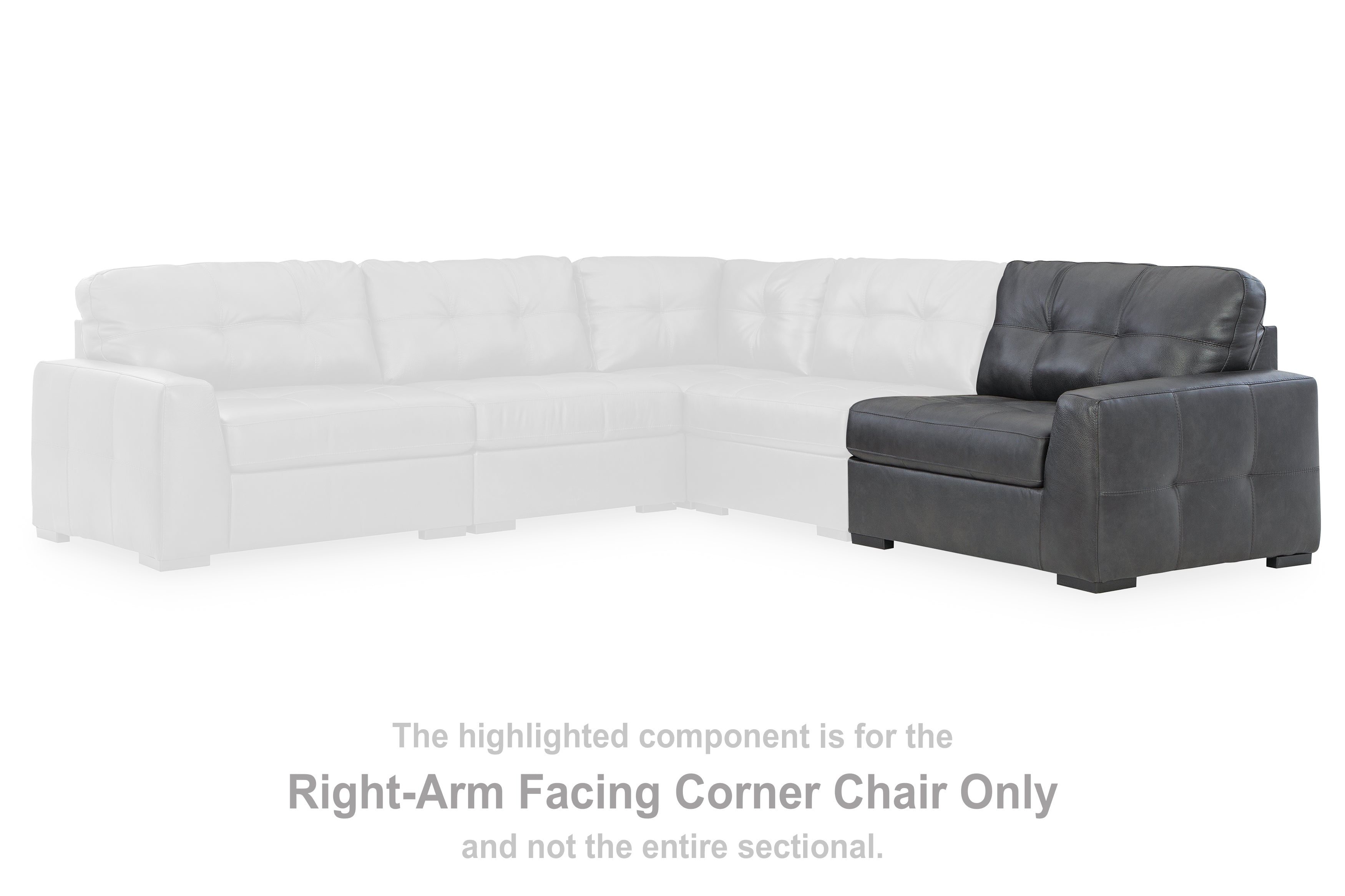 A2Z Furniture - Ashley Furniture - Brindley Pier Sectional - RAF Corner Chair / Fog - 9950365