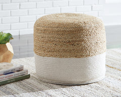 A2Z Furniture - Ashley Furniture - Sweed Valley Pouf - Pouf / Natural/Black - A1000422