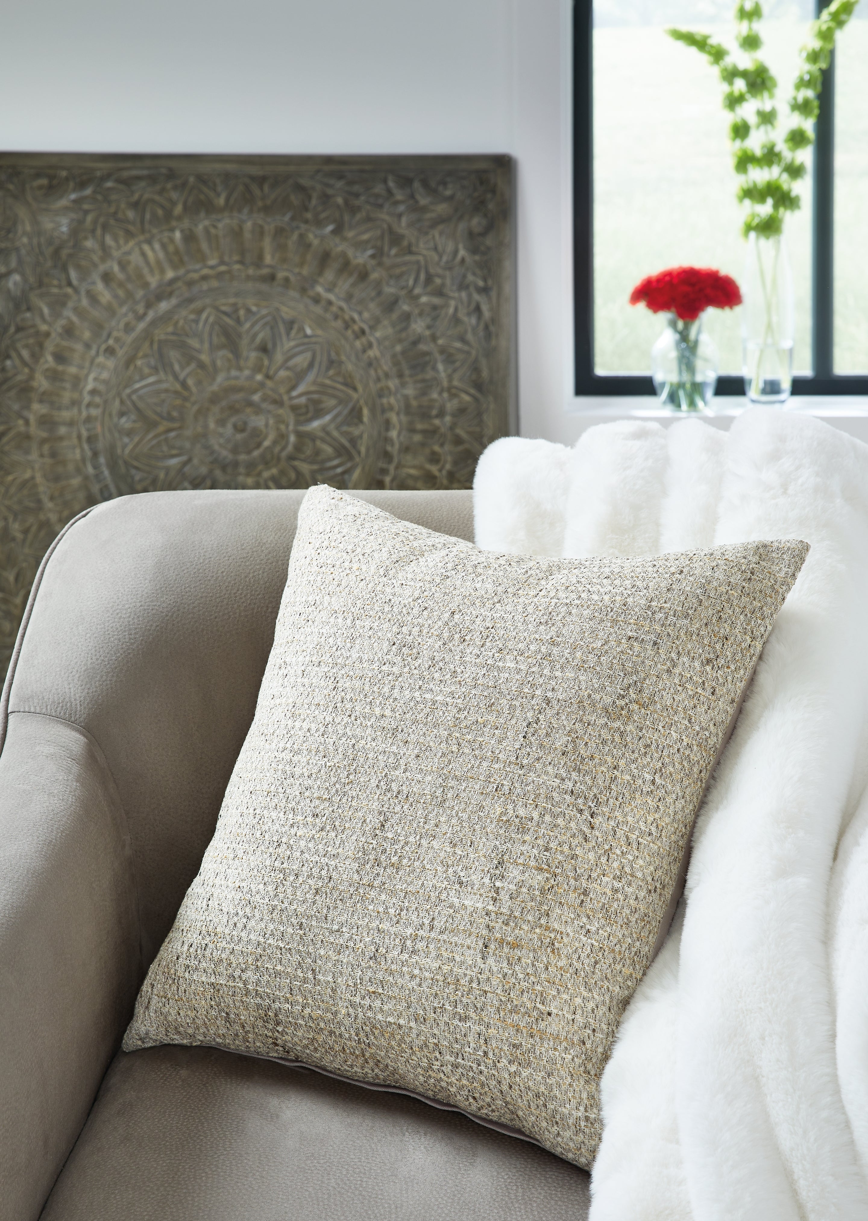 A2Z Furniture - Ashley Furniture - Erline Pillows - Pillow (4/CS) / Cement - A1000895