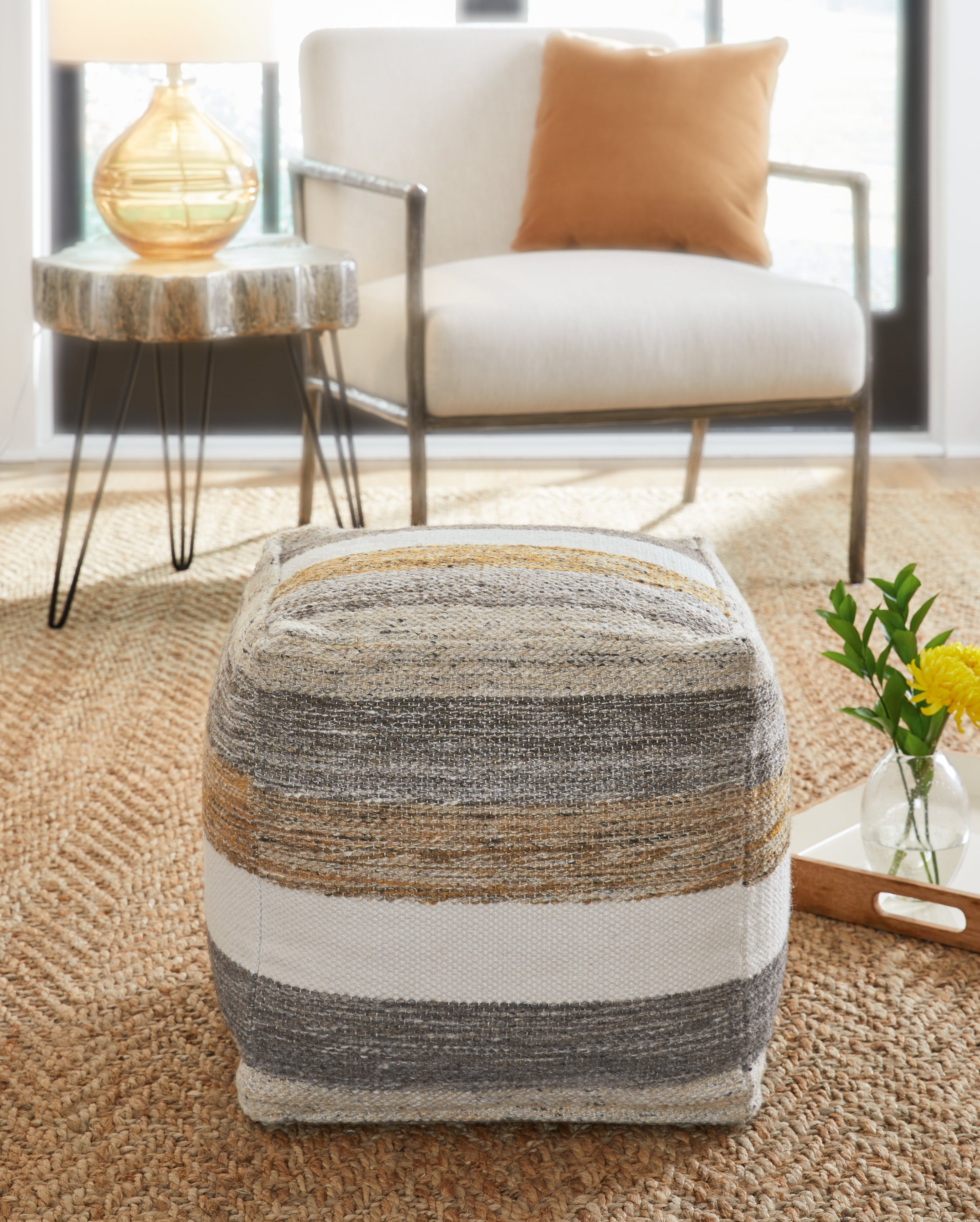 A2Z Furniture - Ashley Furniture - Josalind Pouf - Pouf / Multi - A1000935