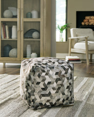 A2Z Furniture - Ashley Furniture - Albermarle Pouf - Pouf / Gray/Brown - A1000983