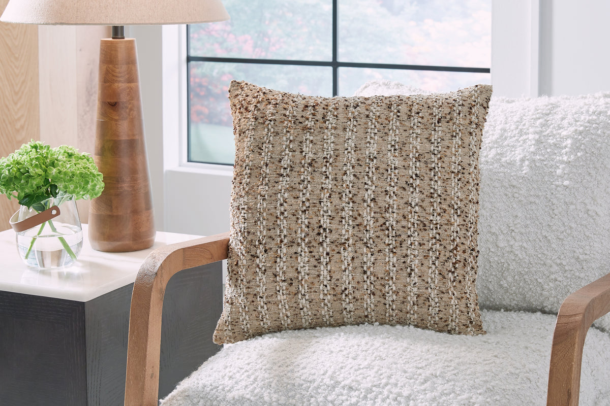 A2Z Furniture - Ashley Furniture - Vorlane Pillows - Pillow / Tan/Brown/White - A1001046P