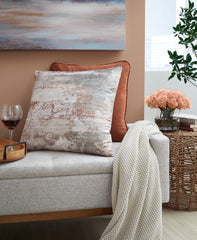 A2Z Furniture - Ashley Furniture - Edinfielders Pillows - Pillow / Cream/Gray/Rust - A1001094P