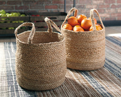 A2Z Furniture - Ashley Furniture - Brayton Basket - Basket Set (Set of 2) / Natural - A2000094