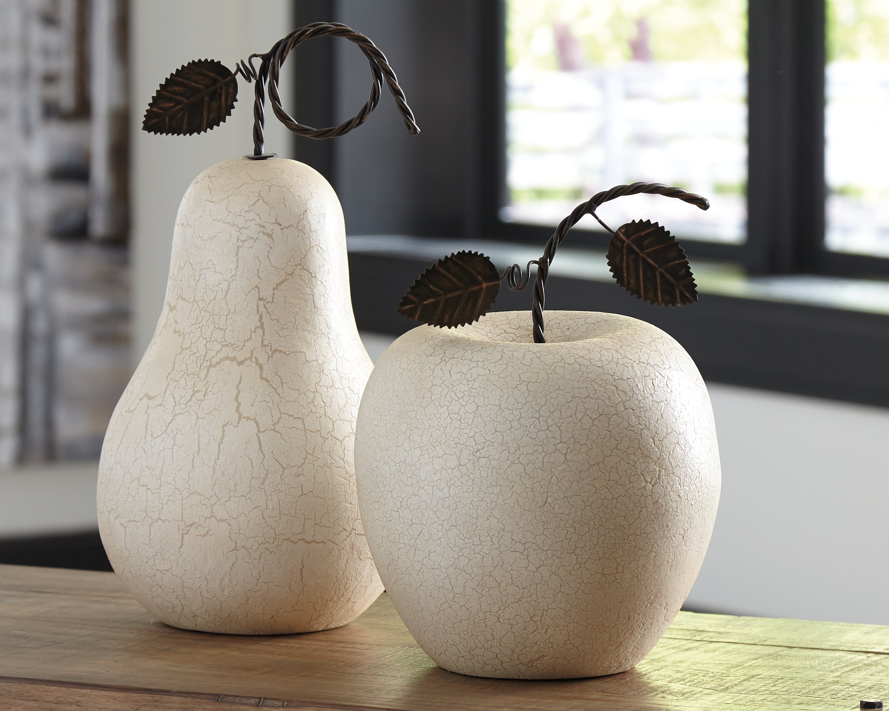 A2Z Furniture - Ashley Furniture - Bidelia Sculpture - Sculpture Set (Set of 2) / Antique White - A2000381