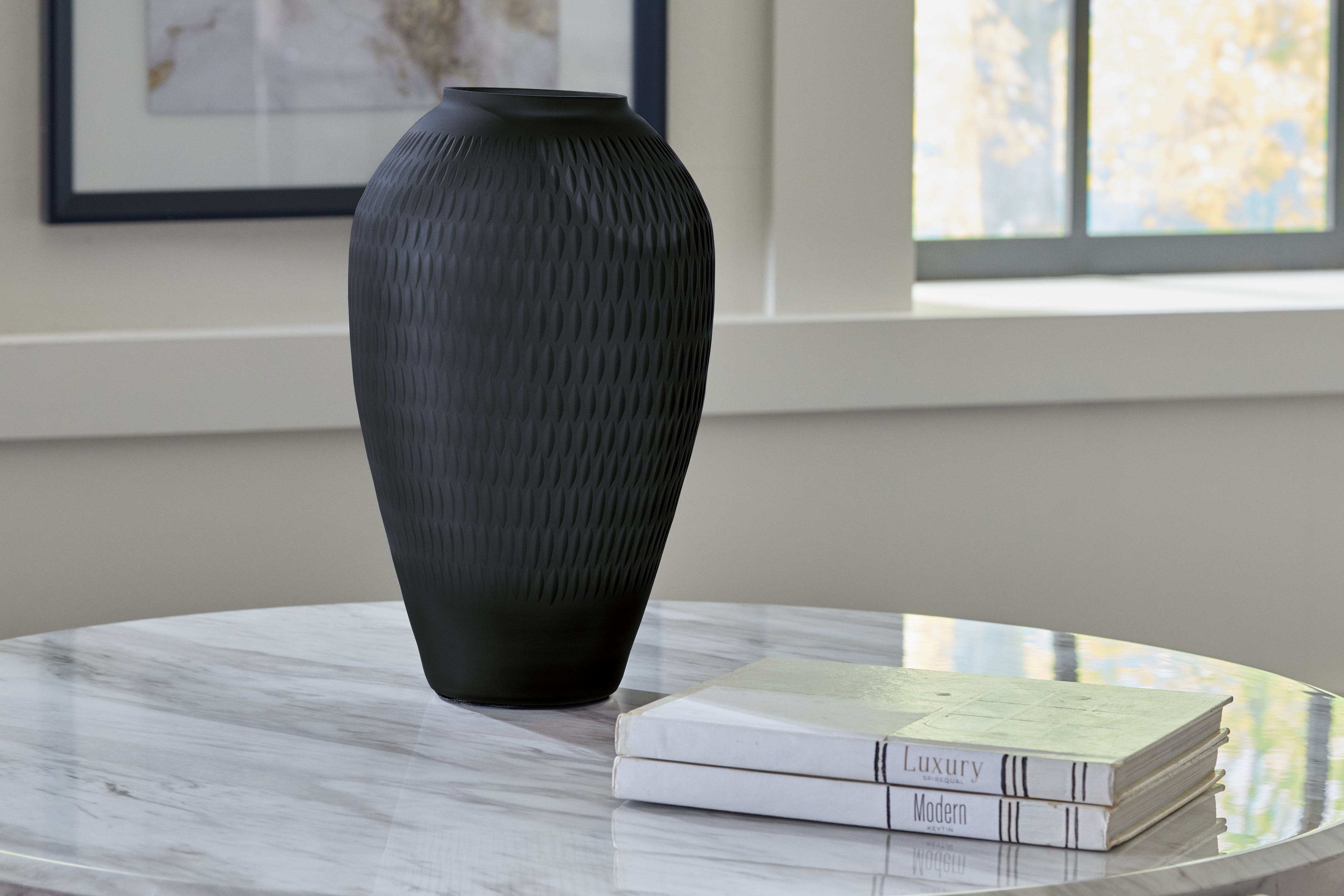A2Z Furniture - Ashley Furniture - Etney Vase - Vase / Slate - A2000510