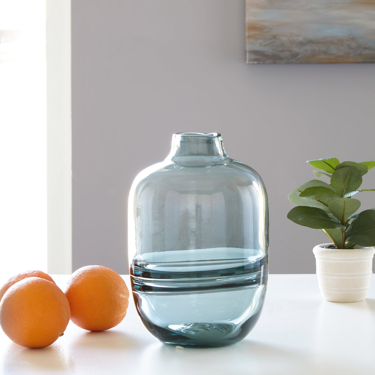 A2Z Furniture - Ashley Furniture - Lemmitt Vase - Vase / Teal - A2000540