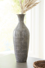 A2Z Furniture - Ashley Furniture - Brockwich Vase - Vase / Antique Gray - A2000588