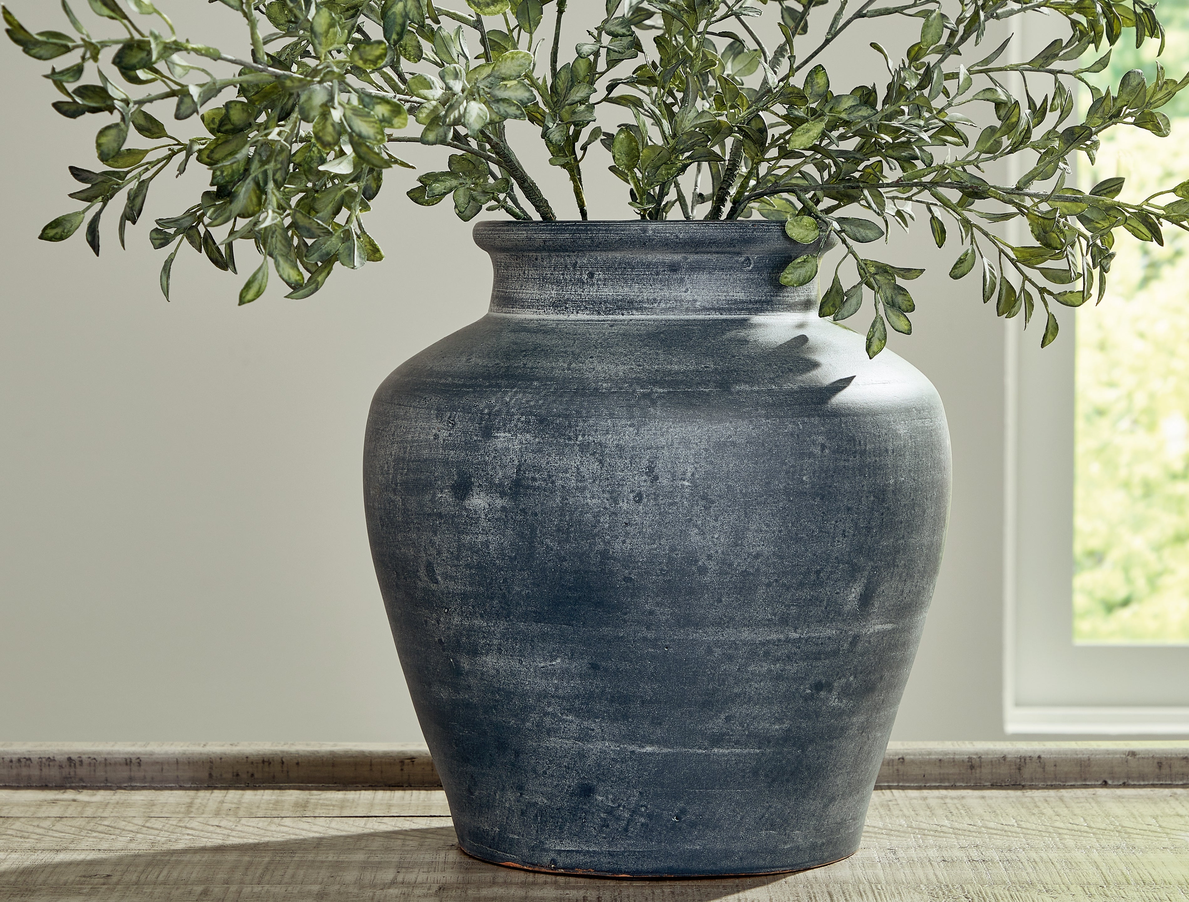 A2Z Furniture - Ashley Furniture - Meadie Vase - Vase / Distressed White - A2000788