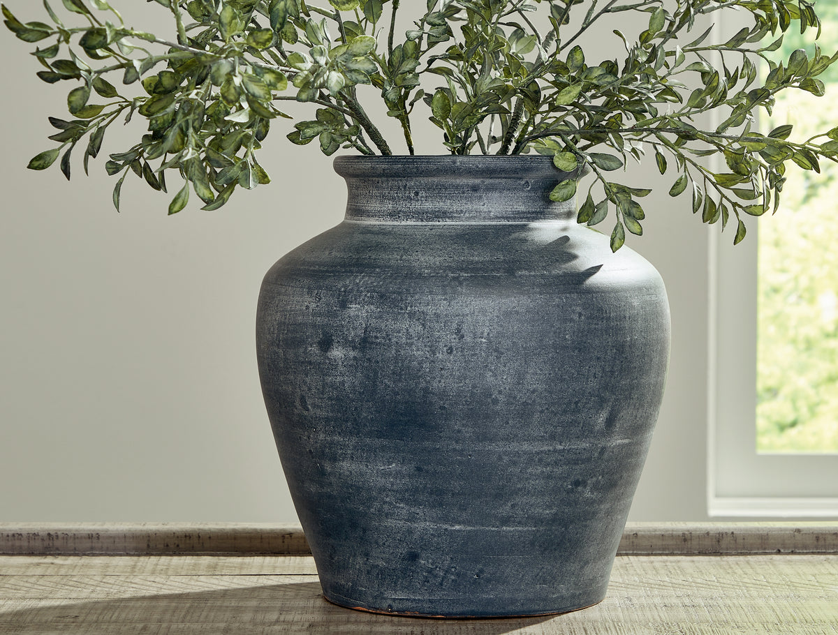 A2Z Furniture - Ashley Furniture - Meadie Vase - Vase / Distressed White - A2000788