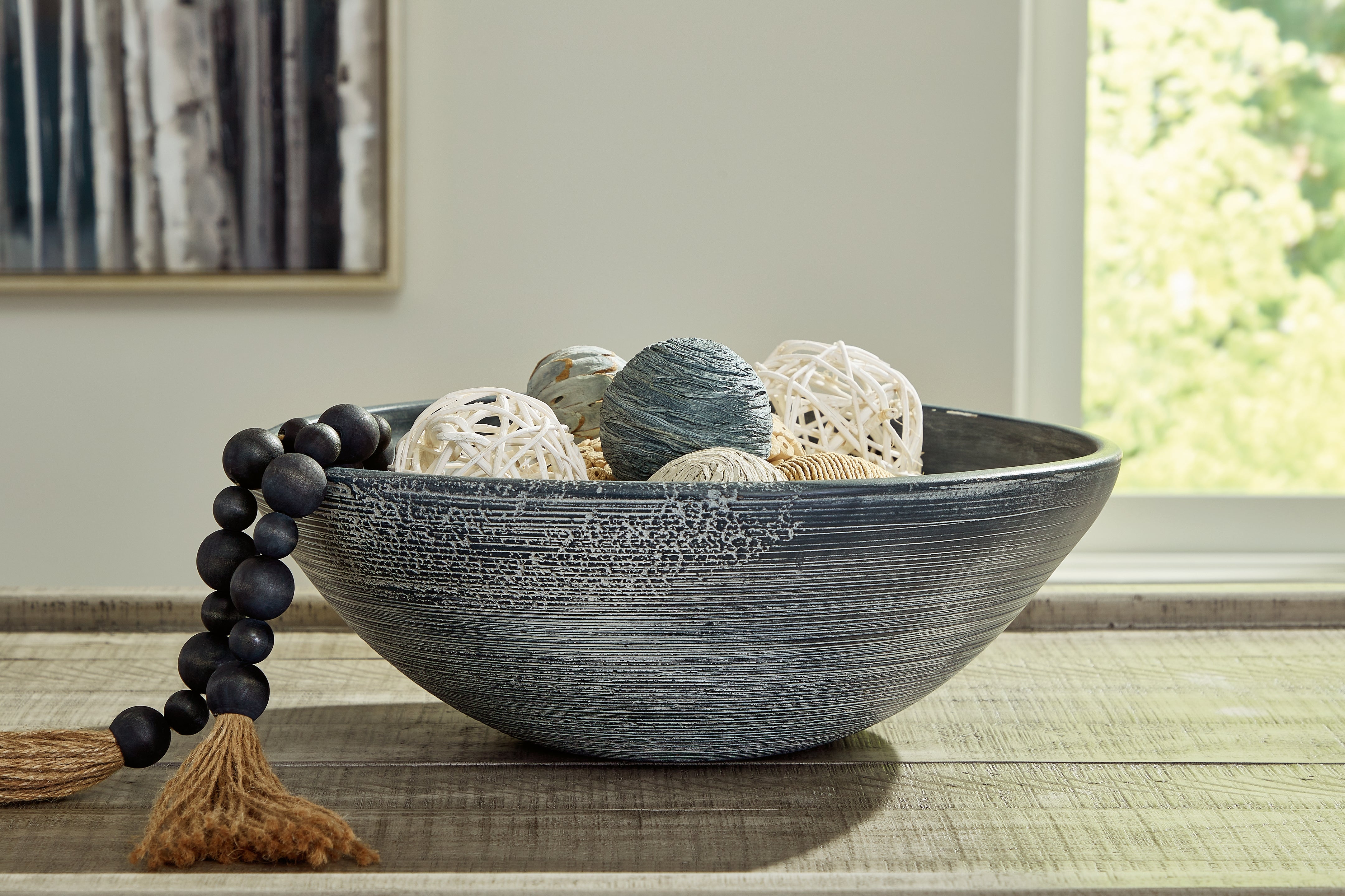 A2Z Furniture - Ashley Furniture - Meadie Bowl - Bowl / Distressed White - A2000789