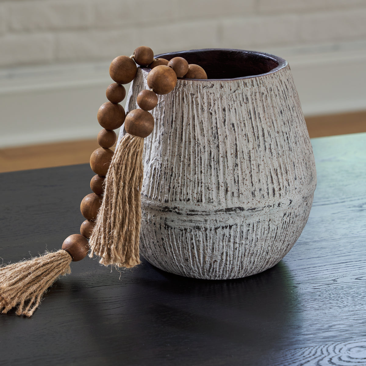 A2Z Furniture - Ashley Furniture - Claymount Vase - Vase / Distressed Brown - A2000635