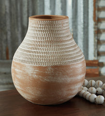 A2Z Furniture - Ashley Furniture - Reclove Vase - Vase / Distressed White - A2000641