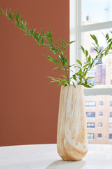 A2Z Furniture - Ashley Furniture - Cammen Vase - Vase / Tan/White - A2000647