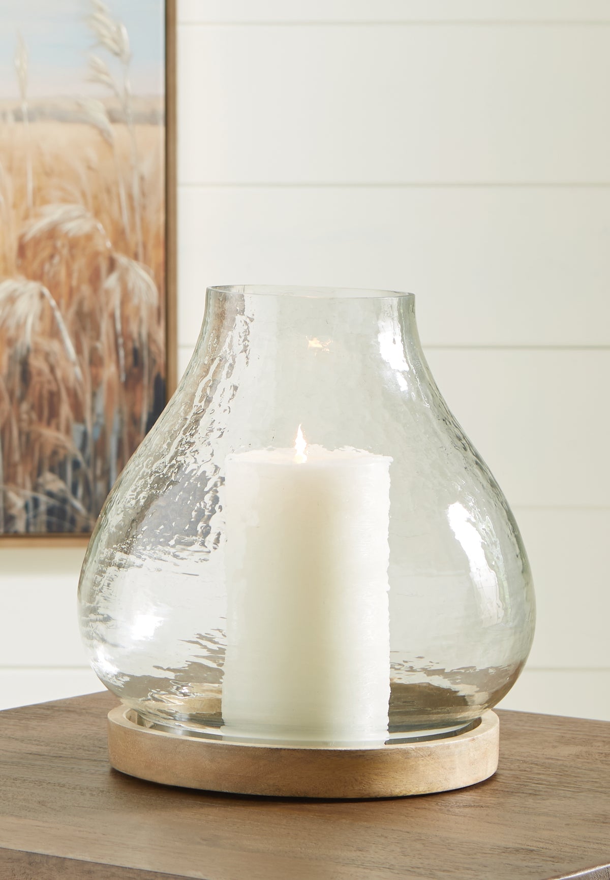 A2Z Furniture - Ashley Furniture - Adalisen Candle Holder - Candle Holder / Clear/Brown - A2000679