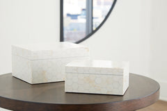A2Z Furniture - Ashley Furniture - Aldenburg Box (Set of 2) - Box Set (Set of 2) / Cream - A2000690