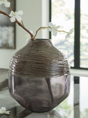 A2Z Furniture - Ashley Furniture - Harpwick Vase - Vase / Iridescent Gray - A2000725