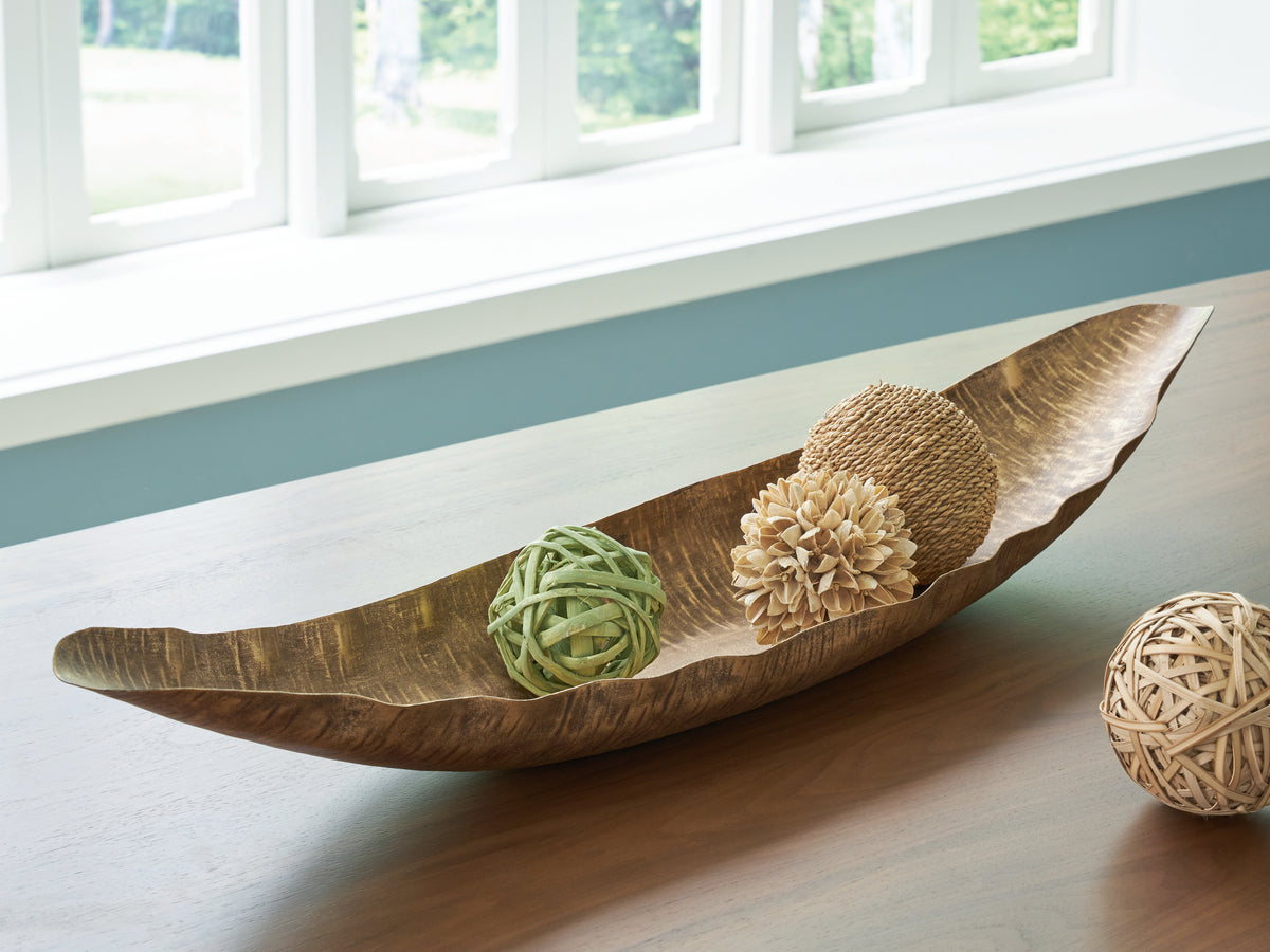 A2Z Furniture - Ashley Furniture - Wystenburg Tray - Tray / Antique Gold Finish - A2000744