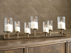 A2Z Furniture - Ashley Furniture - Wallmond Candle Holder - Candle Holder / Antique Brass Finish - A2000820