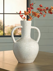A2Z Furniture - Ashley Furniture - Dallinworth Vase - Vase / White/Black - A2000832