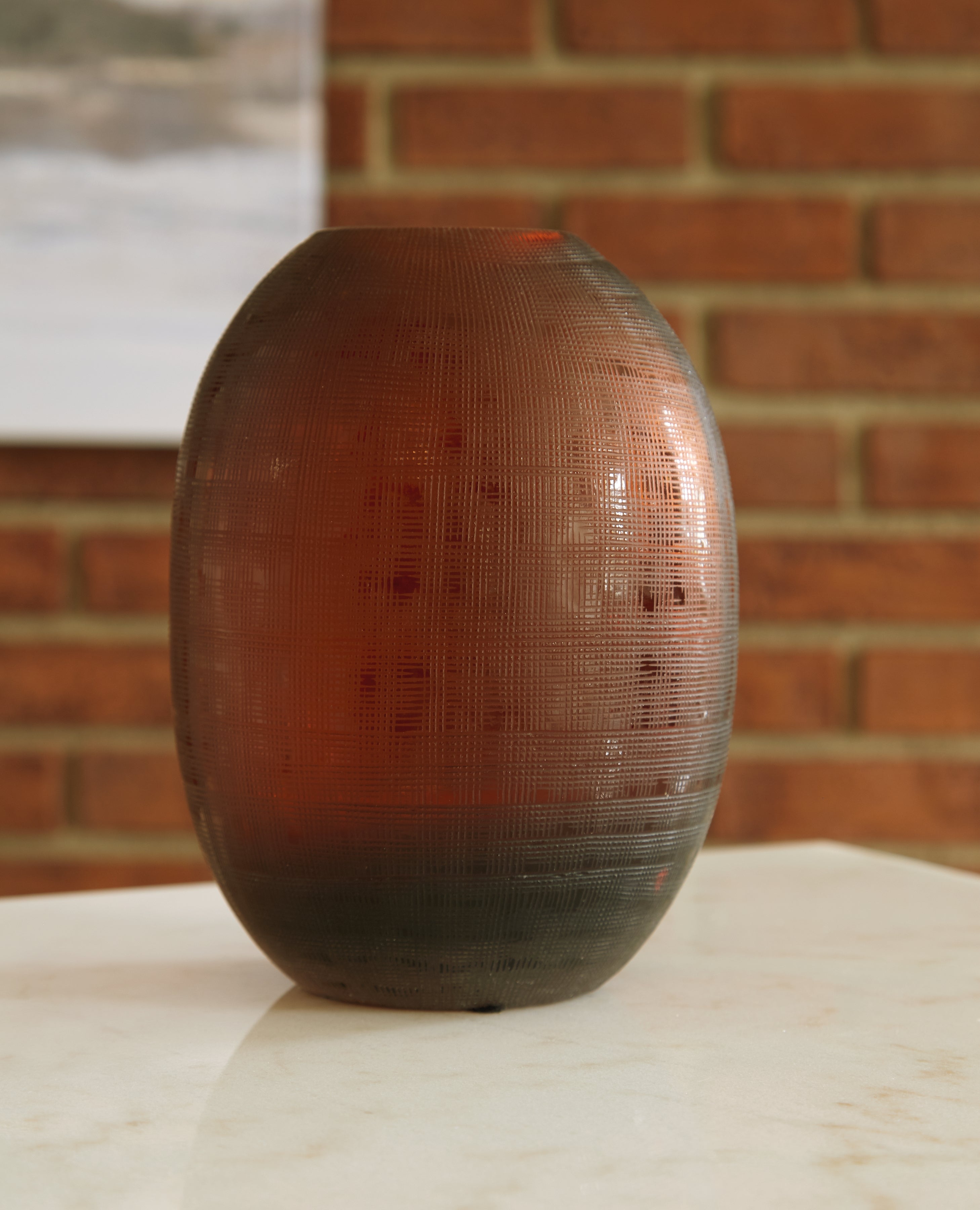 A2Z Furniture - Ashley Furniture - Embersen Vase - Vase (2/CS) / Amber - A2900001