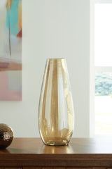 A2Z Furniture - Ashley Furniture - Rhettman Vase - Vase / Amber - A2900005