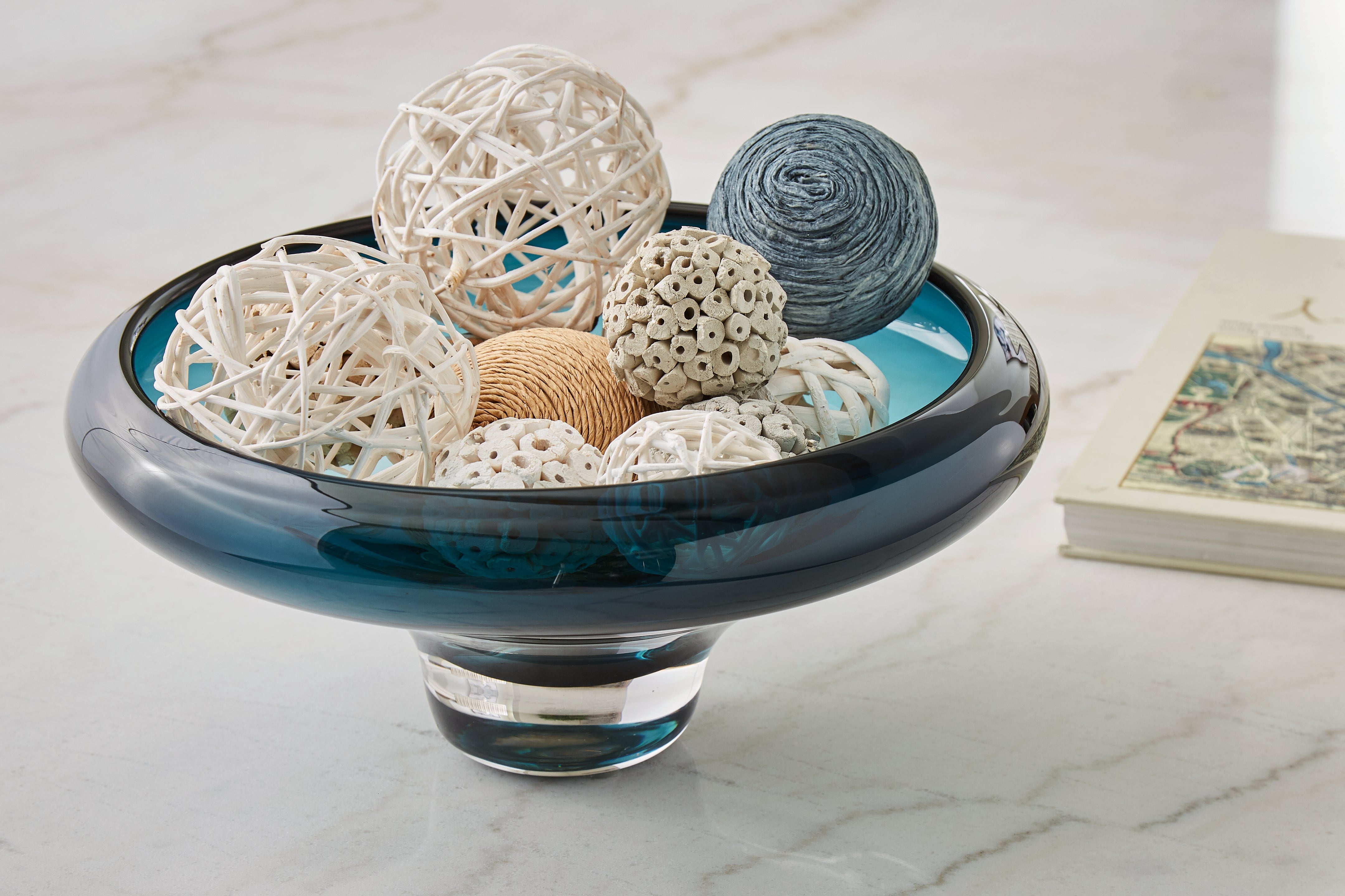 A2Z Furniture - Ashley Furniture - Vallborough Bowl - Bowl / Teal Blue - A2900017