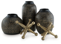 A2Z Furniture - Ashley Furniture - Vinburn Accessory Set (Set of 5) - Accessory Set (5/CN) / Black/Gold Finish - A2C00212