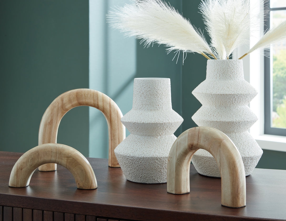 A2Z Furniture - Ashley Furniture - Maddwarth Accessory Set (Set of 5) - Accessory Set (5/CN) / White/Natural Brown - A2C00214