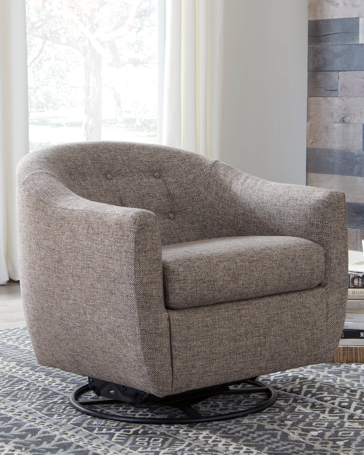 A2Z Furniture - Ashley Furniture - Upshur Accent Chair - Swivel Glider Accent Chair / Taupe - A3000003