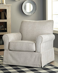 A2Z Furniture - Ashley Furniture - Searcy Accent Chair - Swivel Glider Accent Chair / Quartz - A3000006