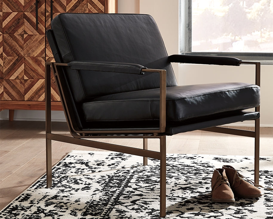 A2Z Furniture - Ashley Furniture - Puckman Accent Chair - Accent Chair / Black - A3000192