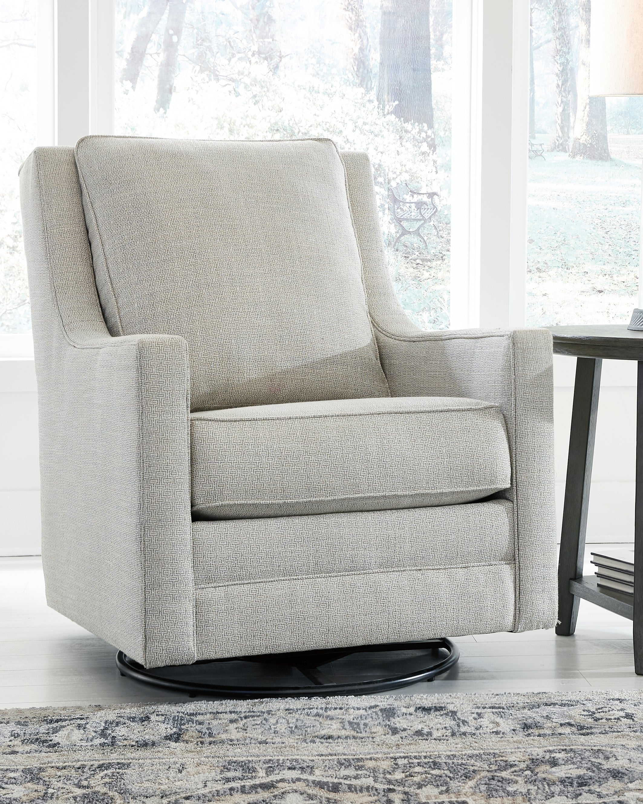 A2Z Furniture - Ashley Furniture - Kambria Swivel Glider Accent Chair - Swivel Glider Accent Chair / Frost - A3000206