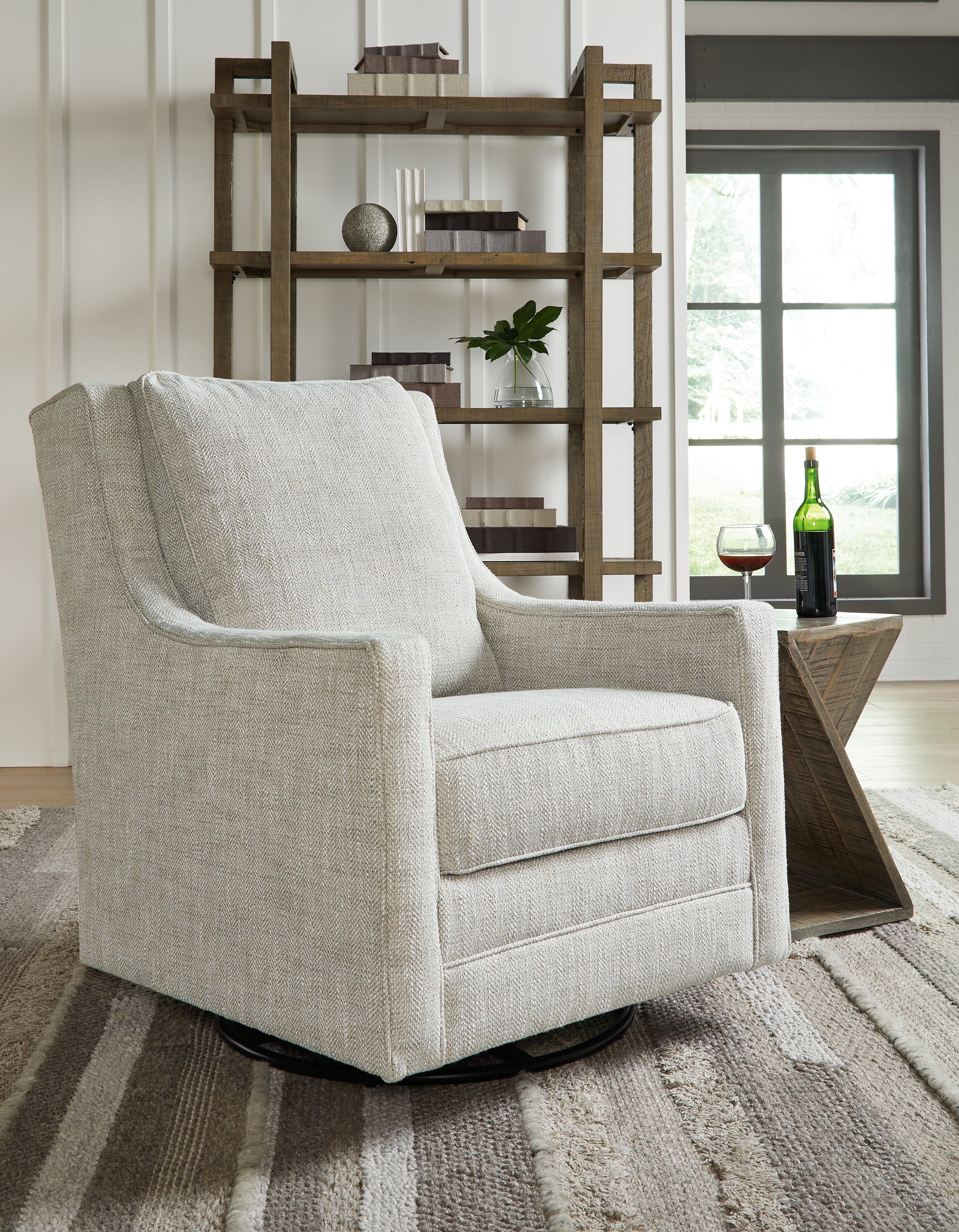 A2Z Furniture - Ashley Furniture - Kambria Swivel Glider Accent Chair - Swivel Glider Accent Chair / Fog - A3000265