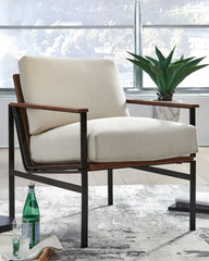 A2Z Furniture - Ashley Furniture - Tilden Accent Chair - Accent Chair / Ivory/Brown - A3000271