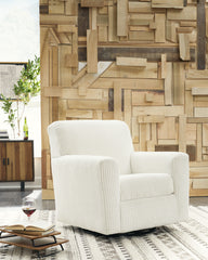 A2Z Furniture - Ashley Furniture - Herstow Swivel Glider Accent Chair - Swivel Glider Accent Chair / Ivory - A3000365