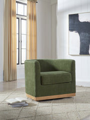 A2Z Furniture - Ashley Furniture - Jersonlow Swivel Accent Chair - Swivel Accent Chair / Forest Green - A3000696