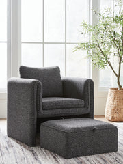A2Z Furniture - Ashley Furniture - Vreni Accent Chair - Accent Chair / Charcoal/Black - A3000754