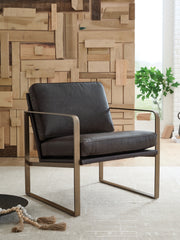 A2Z Furniture - Ashley Furniture - Bradett Accent Chair - Accent Chair / Dark Brown/Gold Finish - A3000763